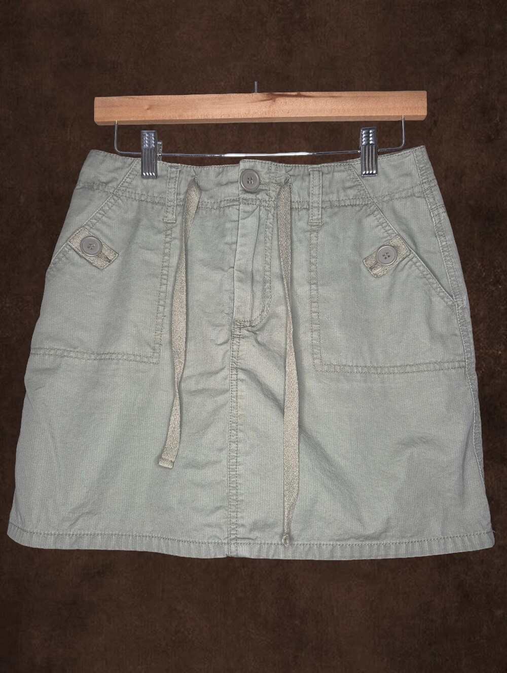 Reitmans Petites Olive Green Khaki Mini Skort